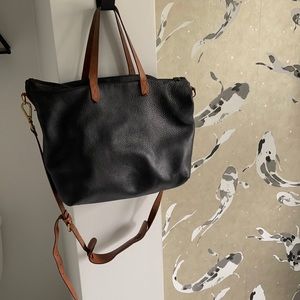 Black leather purse
